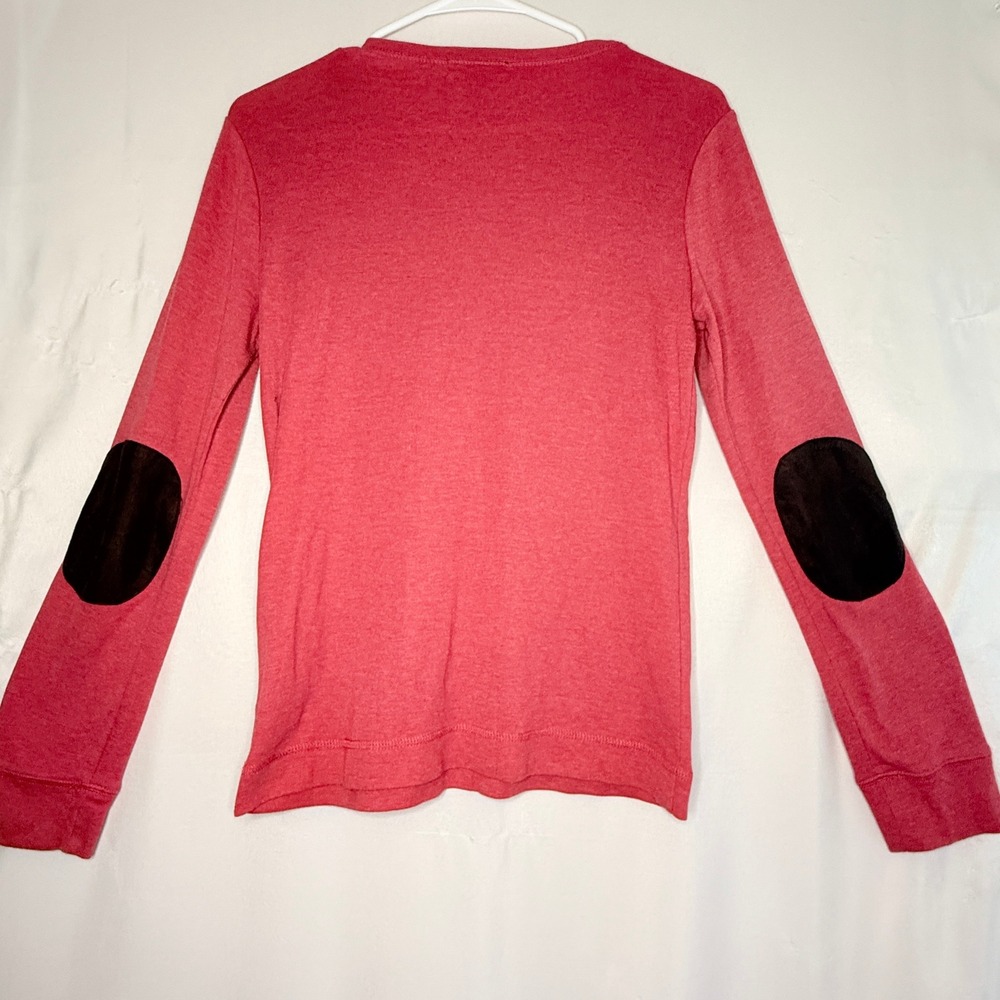 Ralph Lauren Lauren Jeans Co Pink Suede Patch Shoulder Zip Top Women M